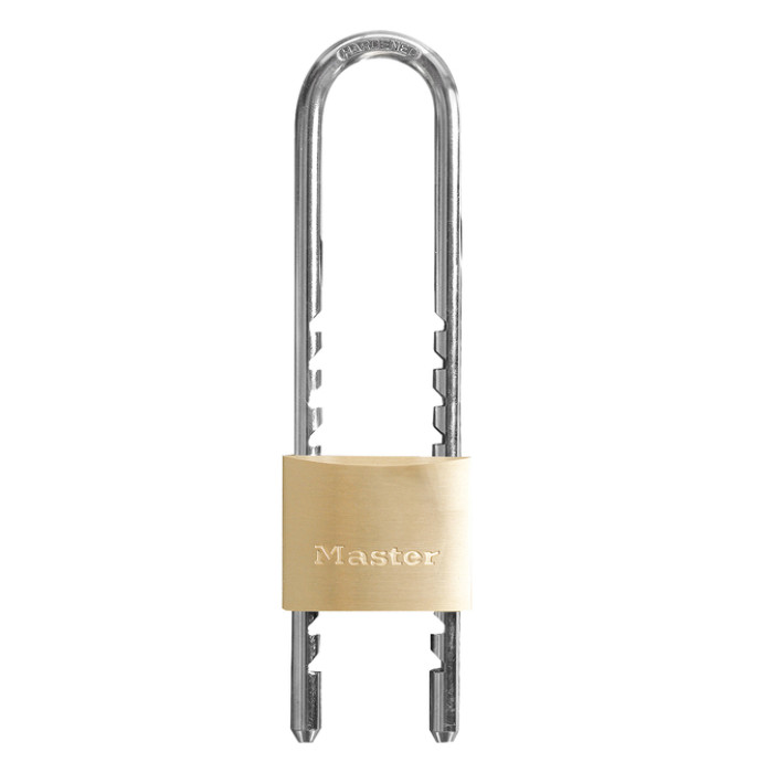 Hangslot MasterLock verstelbaar messing 50mm