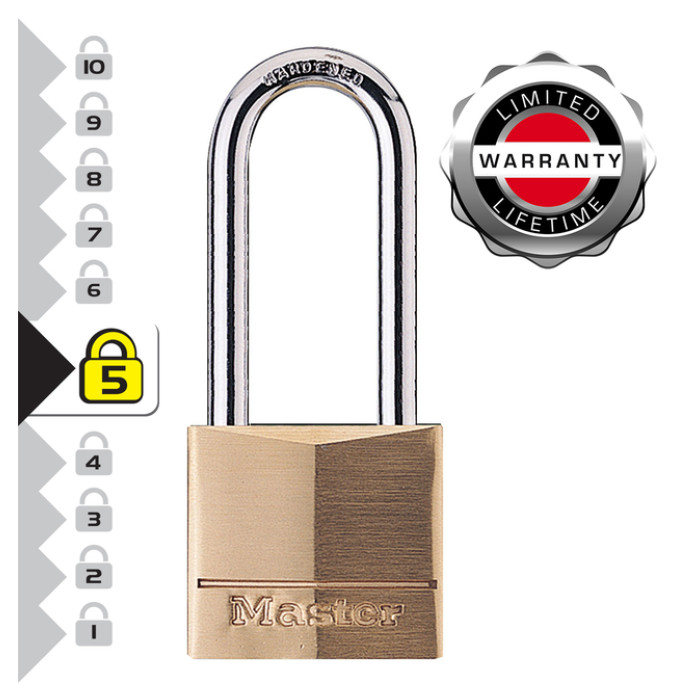 Hangslot MasterLock beugel 51mm messing 40mm