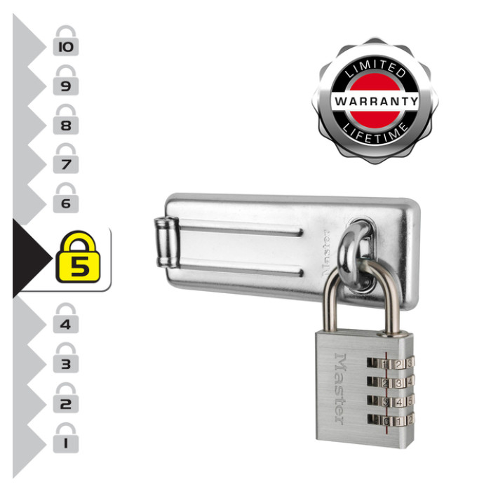 Hangslot MasterLock overval + aluminium 40mm