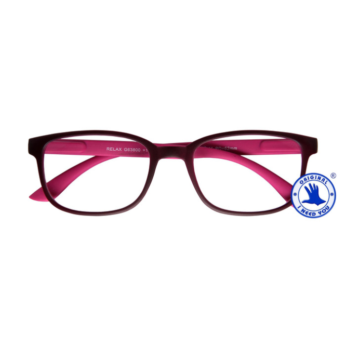 Leesbril I Need You +1.00 dpt Relax rood-roze