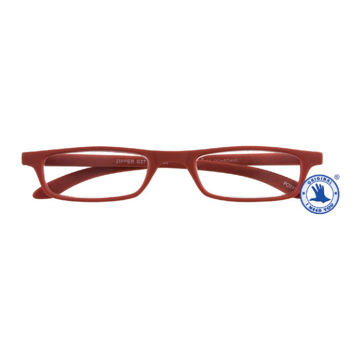 Leesbril I Need You +1.50 dpt Zipper rood