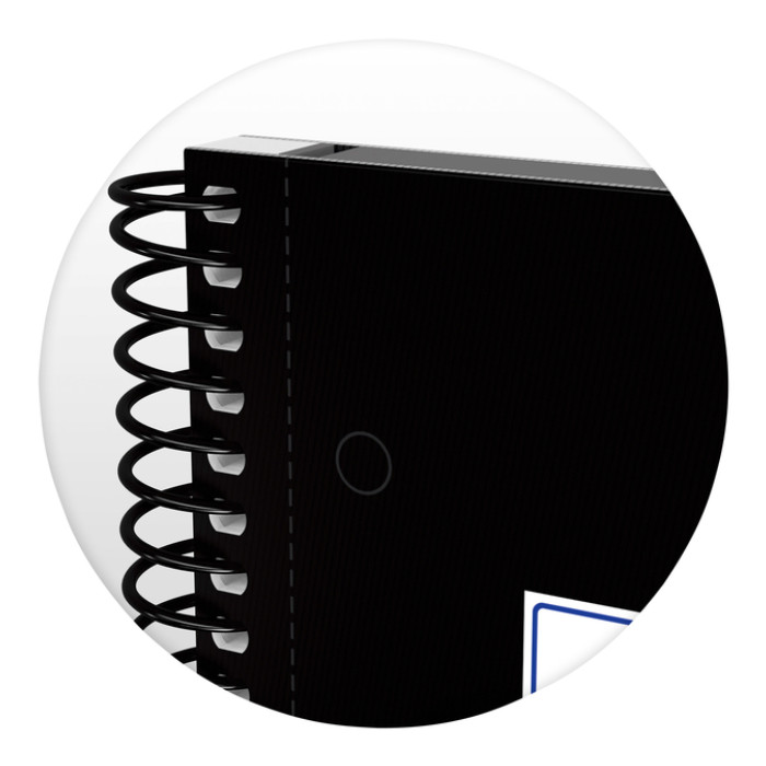 Notitieboek Oxford Classic Europeanbook A4+ 4-gaats ruit 5x5mm 80vel zwart