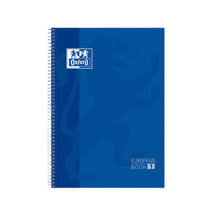 Notitieboek Oxford Classic Europeanbook A4+ 4-gaats lijn 80vel donkerblauw