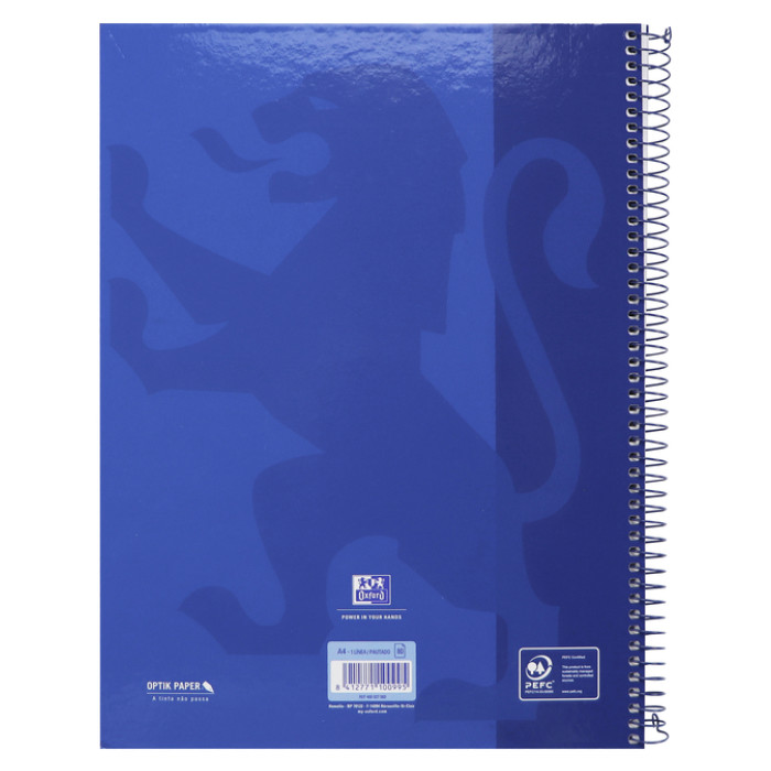 Notitieboek Oxford Classic Europeanbook A4+ 4-gaats lijn 80vel donkerblauw