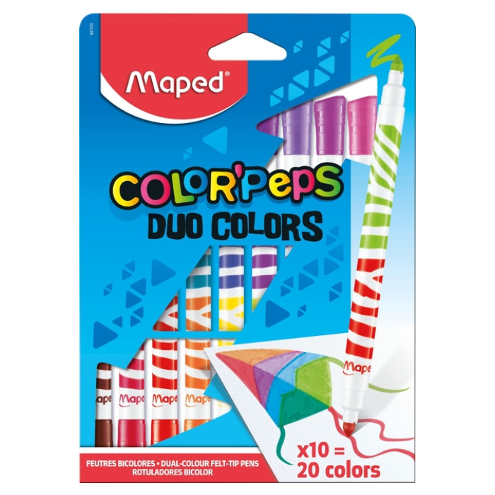Viltstift Maped Color'Peps Duo Colors set á 10 stuks assorti