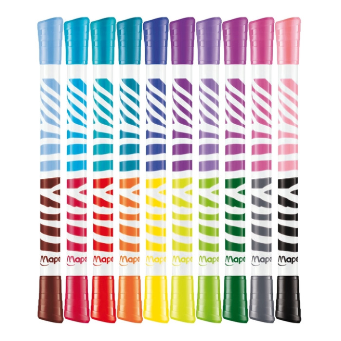 Viltstift Maped Color'Peps Duo Colors set á 10 stuks assorti