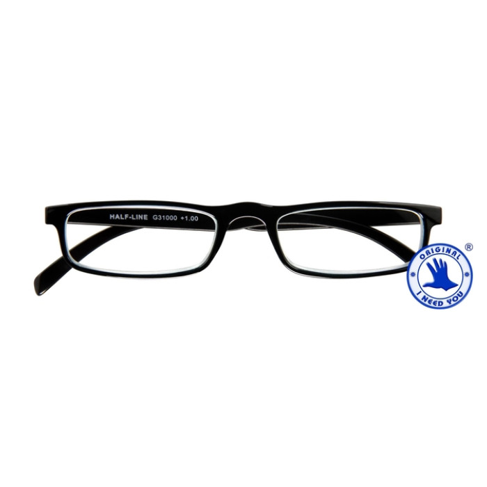 Leesbril I Need You +3.00 dpt Half-line zwart