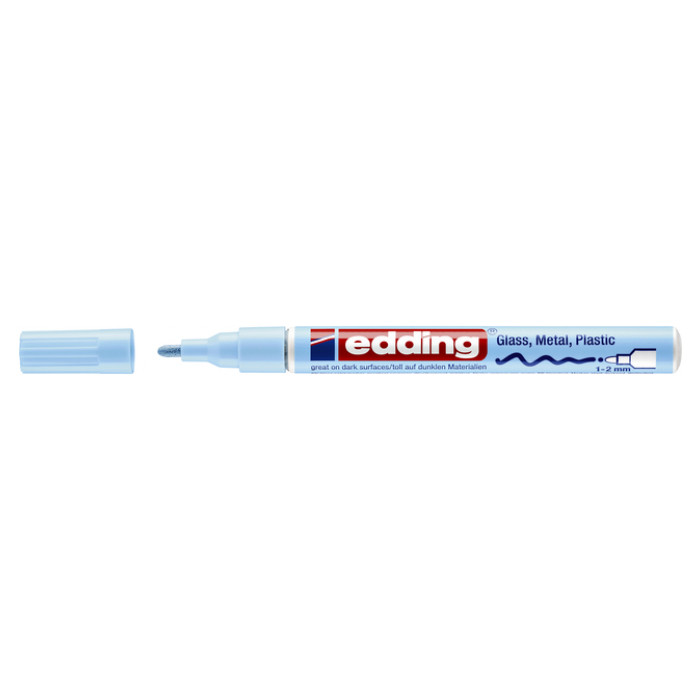 Viltstift edding 751 lakmarker rond 1-2mm pastel blauw