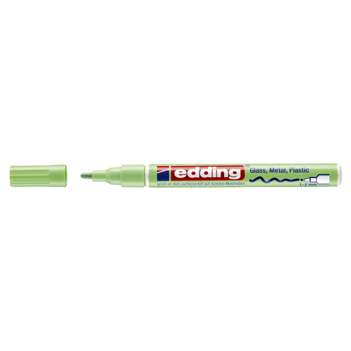 Viltstift edding 751 lakmarker rond 1-2mm pastel groen