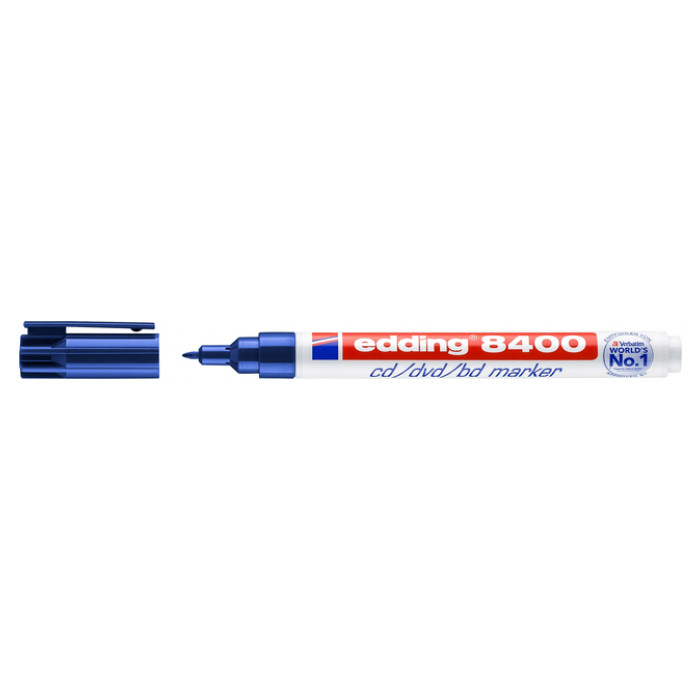 Cd marker edding 8400 rond 0.5-1.0mm blauw