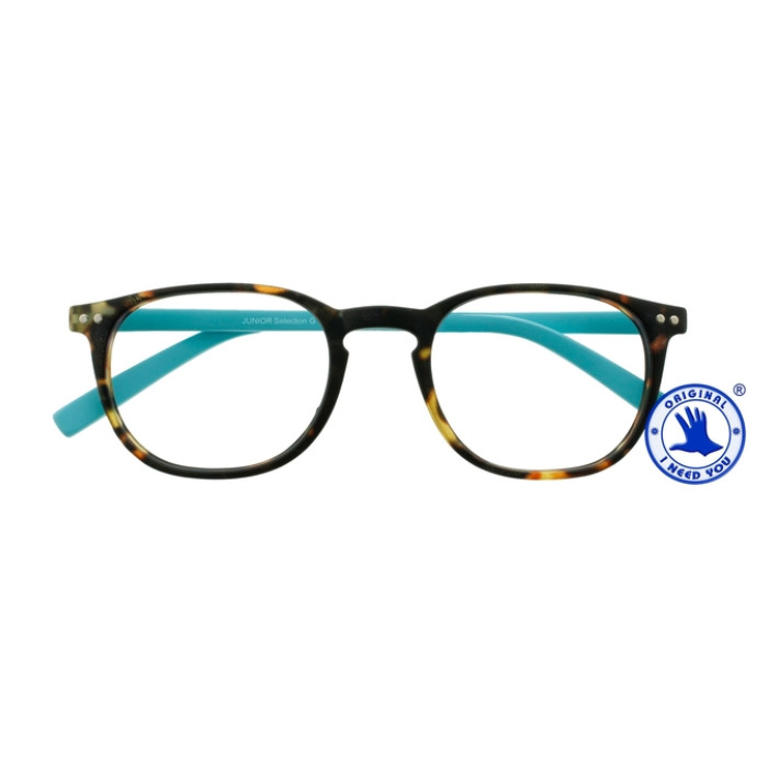 Leesbril I Need You +1.00 dpt Junior Selection bruin-turquoise