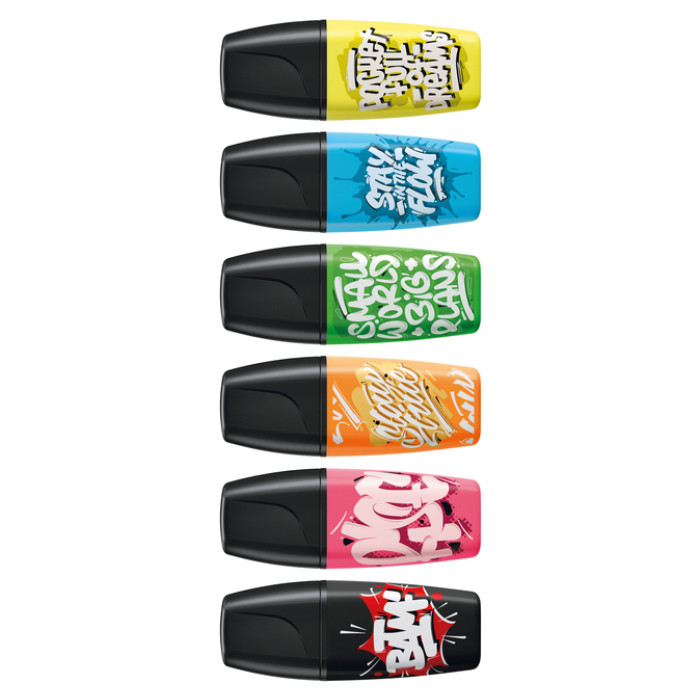 Markeerstift STABILO BOSS mini by Snooze One assorti blister à 6 stuks