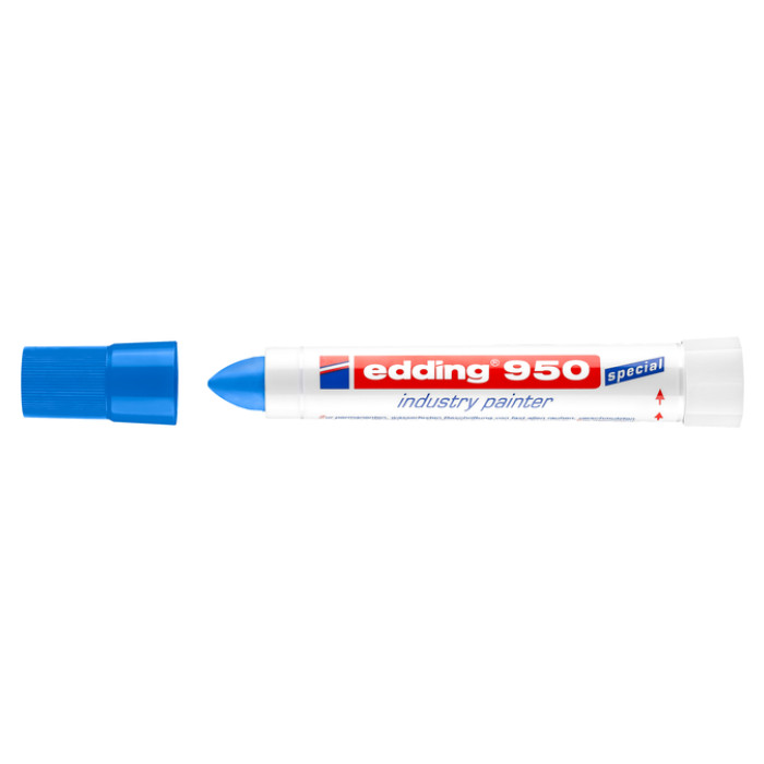 Viltstift edding 950 pastamarker industry rond 10mm blauw