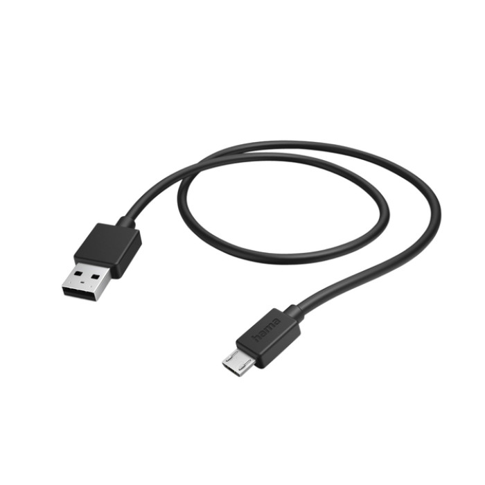 Kabel Hama USB-A - micro-USB 2.0 1 meter zwart