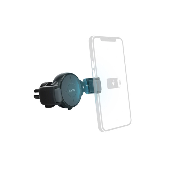 Autolader Hama draadloos QI-Charge 10W antraciet