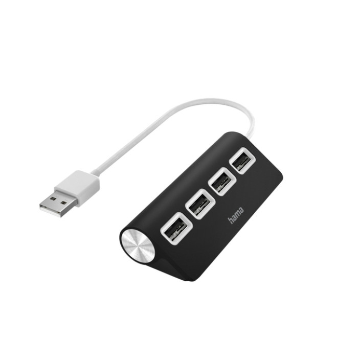 Hub Hama 4-poorts USB 2.0 zwart