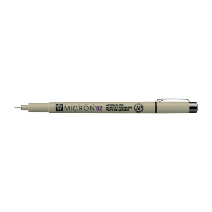 Fineliner Sakura Pigma Micron 02 0.3mm zwart