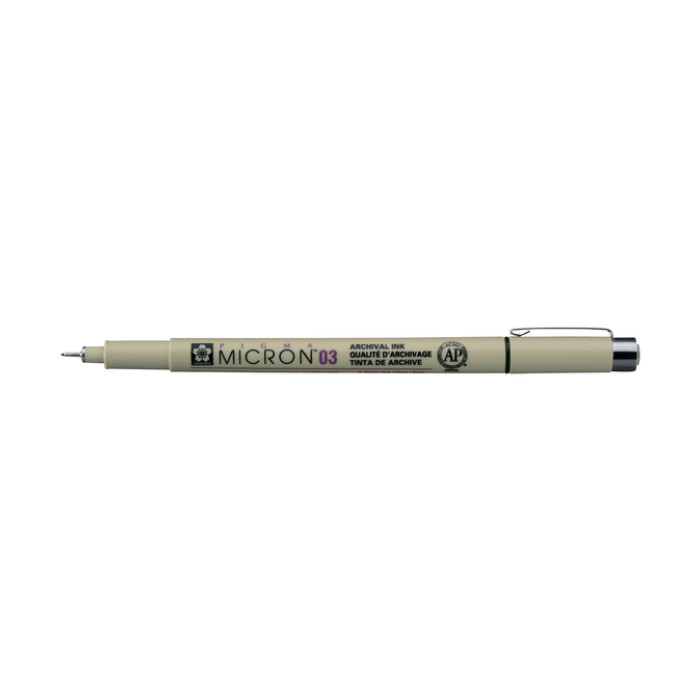 Fineliner Sakura Pigma Micron 03 0.35mm zwart