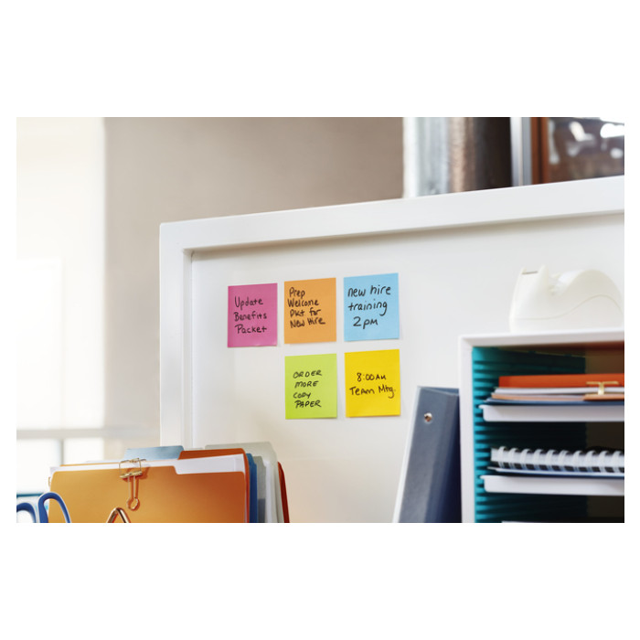 Memoblok Post-it 622 Super Sticky 47,6x47,6mm Carnival 12 stuks