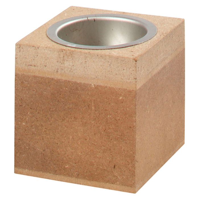 Waxinelichthouder Creativ Company 6x6x6cm MDF