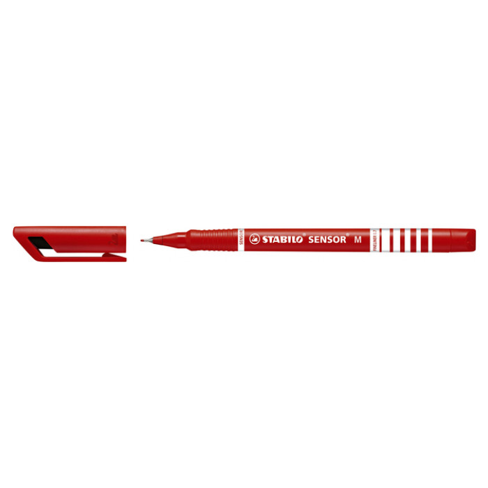 Fineliner STABILO Sensor 187/40 medium rood