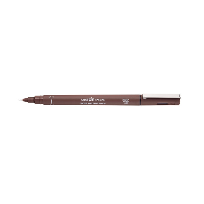 Fineliner Uni-ball Pin 0.1mm sepia