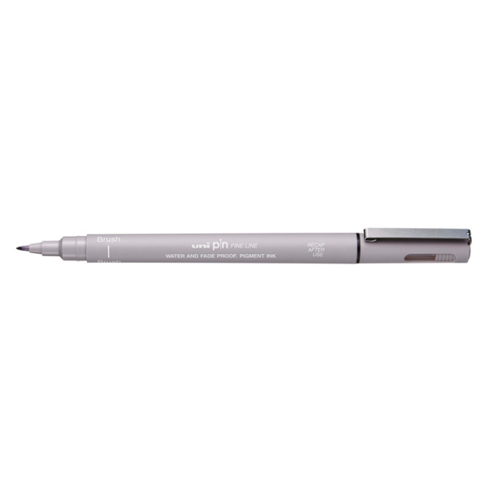 Fineliner Uni-ball Pin brush fijn lichtgrijs