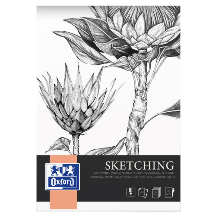 Tekenblok Oxford Sketching A3 50 vel 120 gram