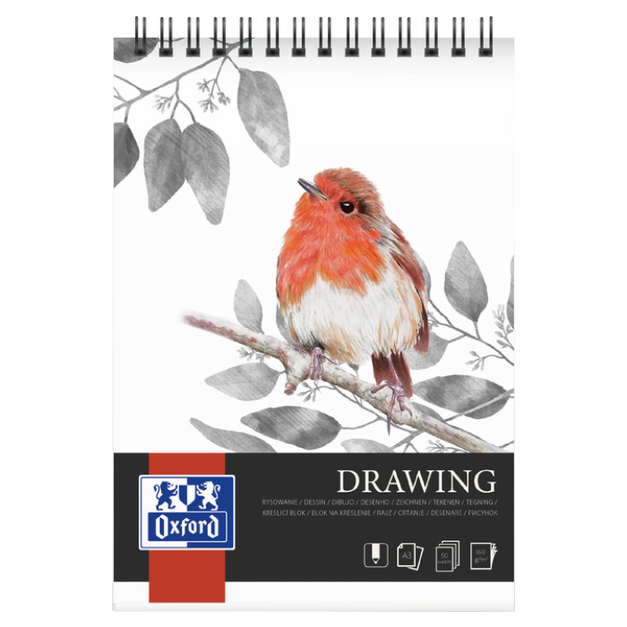 Tekenblok Oxford Drawing A3 30 vel 160 gram spiraal