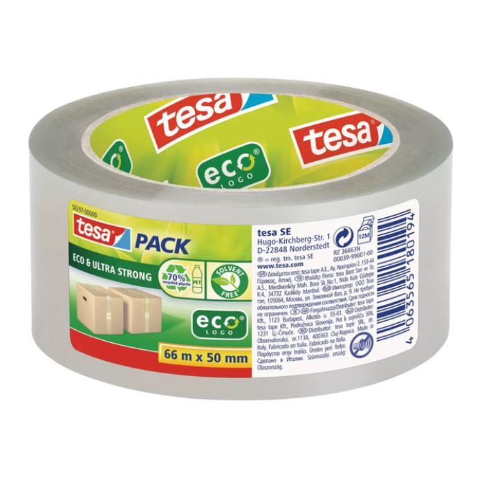Verpakkingstape Tesa 58297 Eco transparant Ultra strong
