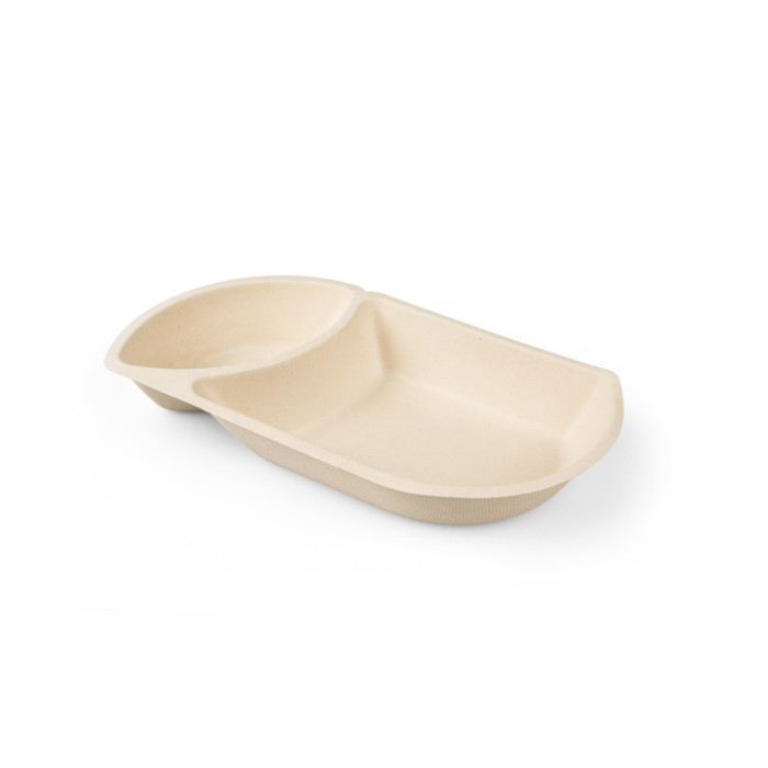 Snackbakje IEZZY A20 suikerriet PFAS-vrij 224x124x36mm 50 stuks