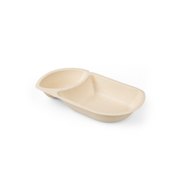 Snackbakje IEZZY A23 suikerriet PFAS-vrij 176x92x32mm 50 stuks