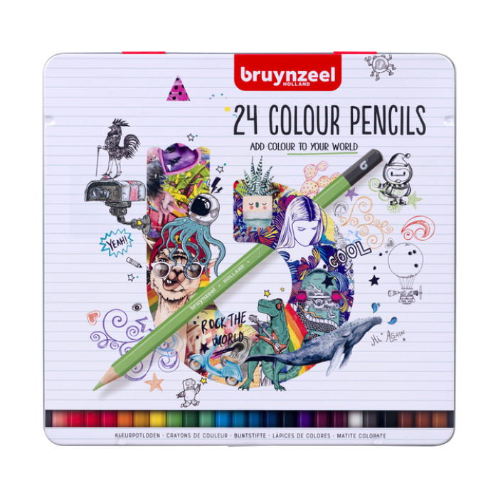 Kleurpotlood Bruynzeel set à 24 stuks assorti