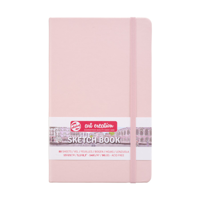 Schetsboek Talens Art Creation 80 witte vellen 140gr 130x210mm roze
