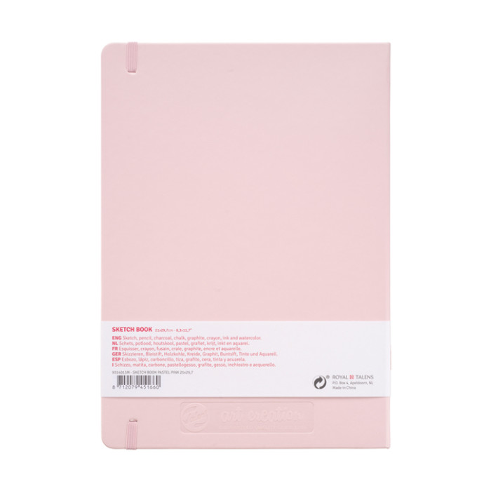 Schetsboek Talens Art Creation 80 witte vellen 140gr 210x300mm roze