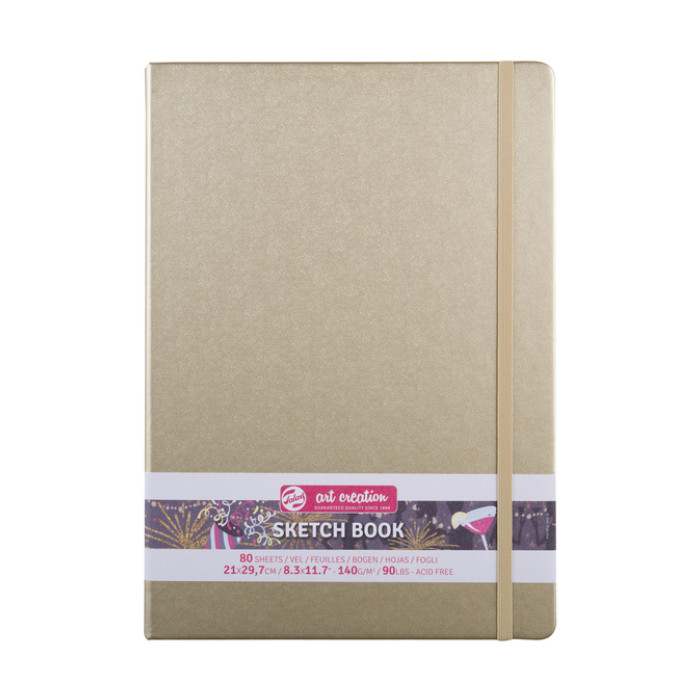 Schetsboek Talens Art Creation 80 witte vellen 140gr 210x300mm witgoud