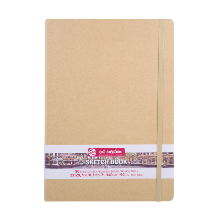 Schetsboek Talens Art Creation 80 witte vellen 140gr 210x300mm kraft