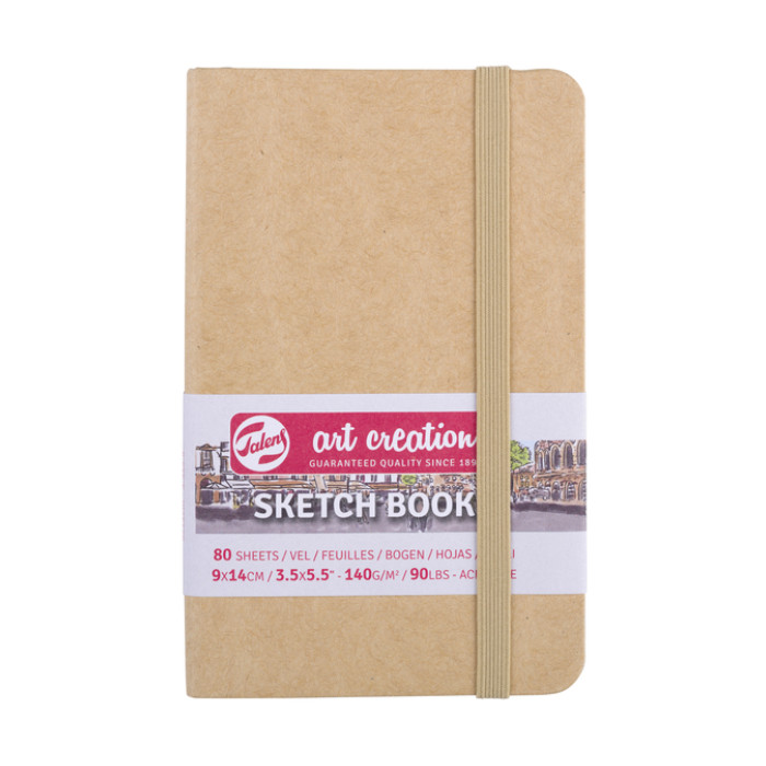 Schetsboek Talens Art Creation 80 witte vellen 140gr 90x140mm kraft
