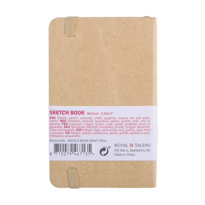 Schetsboek Talens Art Creation 80 witte vellen 140gr 90x140mm kraft