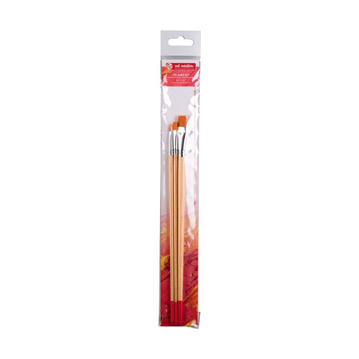 Penseel Talens Art Creation filament plat assorti set à 3 stuks