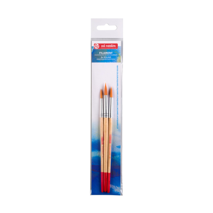 Penseel Talens Art Creation filament rond assorti set à 3 stuks