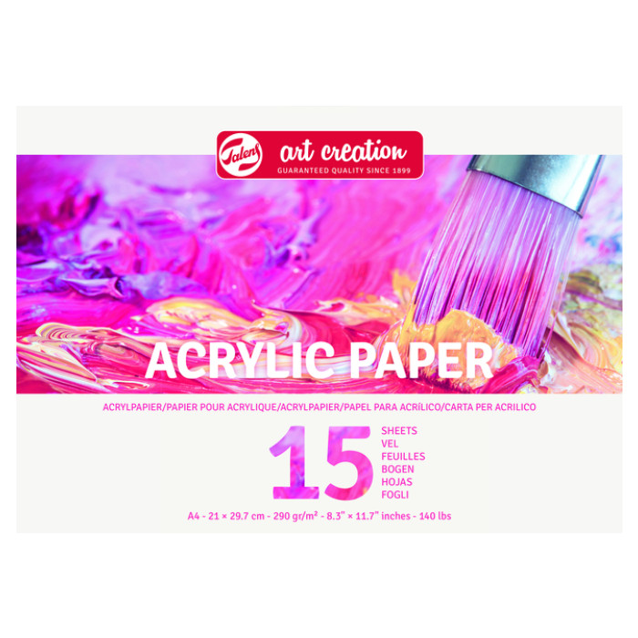 Acrylverfpapier Talens Art Creation A4 15 vel 290gr