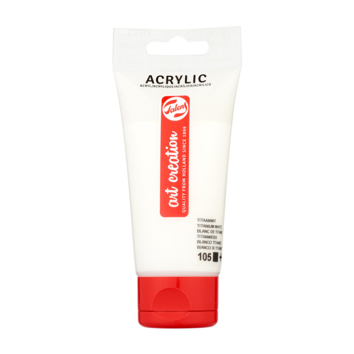 Acrylverf Talens Art Creation 105 titaanwit tube à 75ml