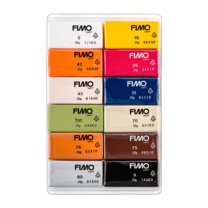 Klei Fimo soft colour pak à 12 natuurlijke kleuren