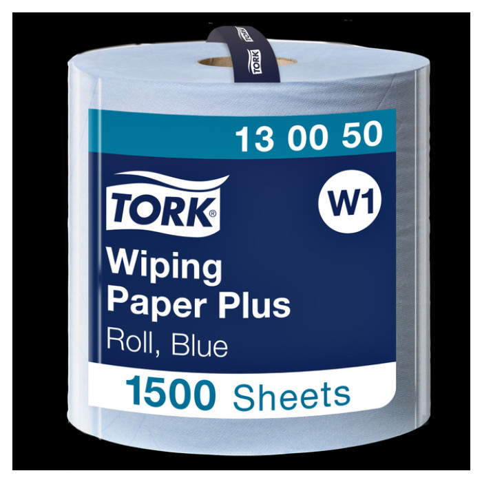 Poetspapier Tork W1 Plus Premium 2-laags 1500 vel blauw 130050