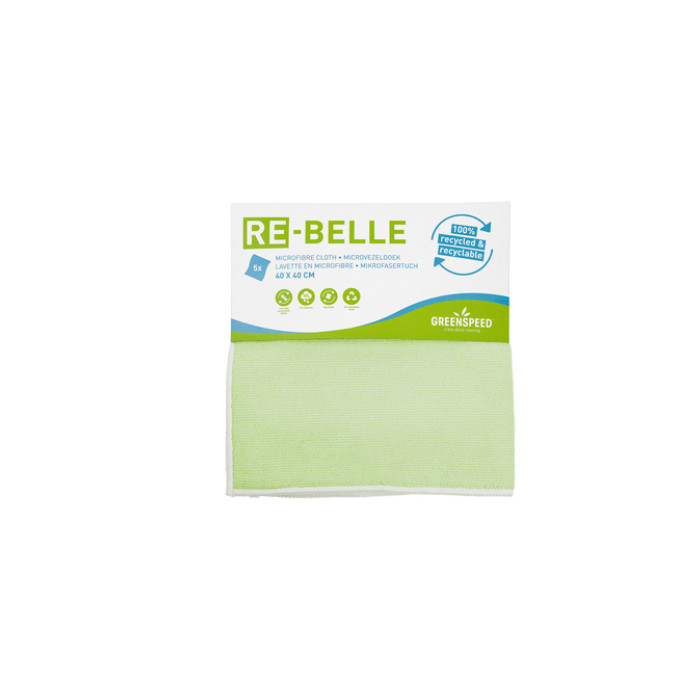 Microvezeldoek Greenspeed Re-belle 40x40cm groen 5 stuks