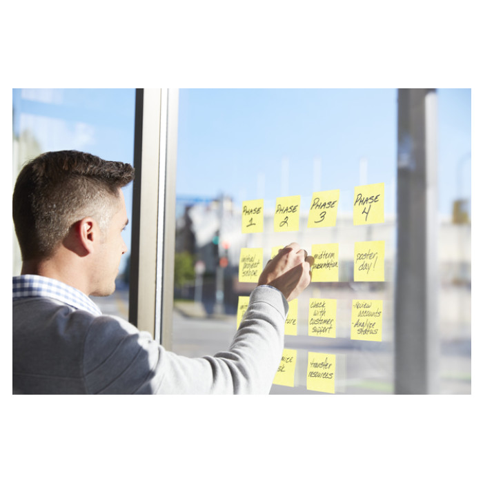 Memoblok Post-it Z-Note S350 Super Sticky 76x127mm geel 12 stuks