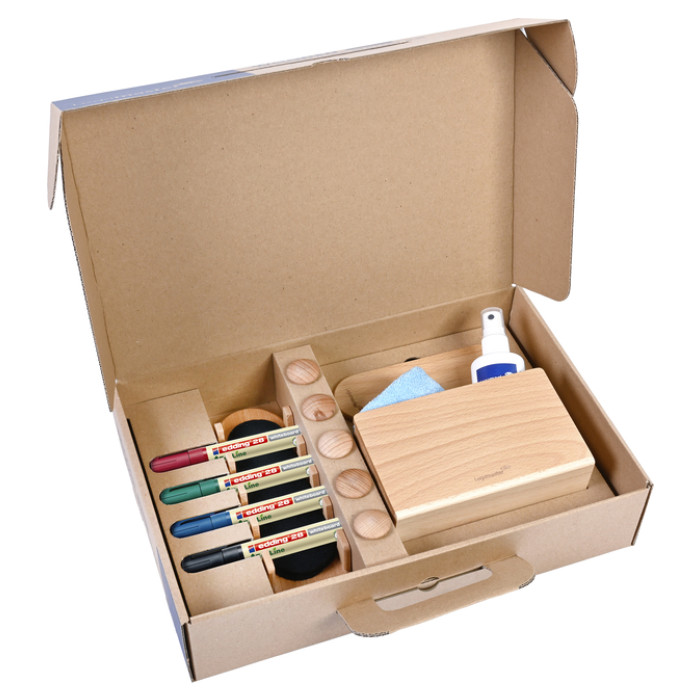 Whiteboard accessoire starter kit Legamaster WOODEN 17 stuks