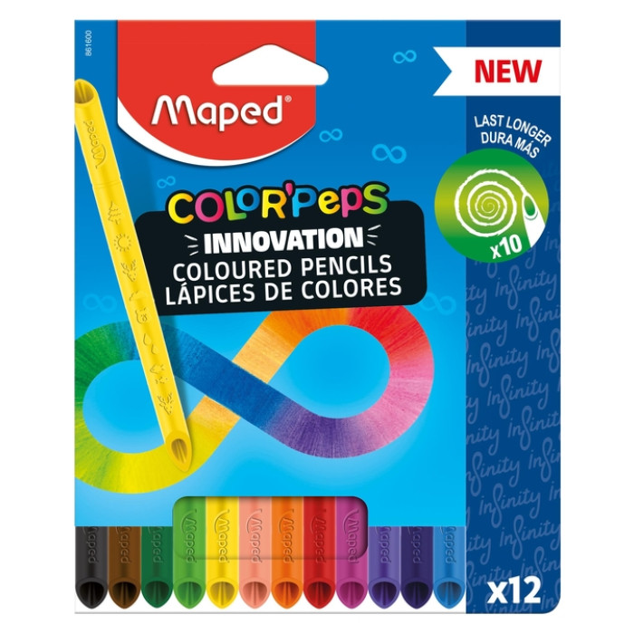 Kleurpotlood Maped Color'Peps Infinity set ร  12 kleuren
