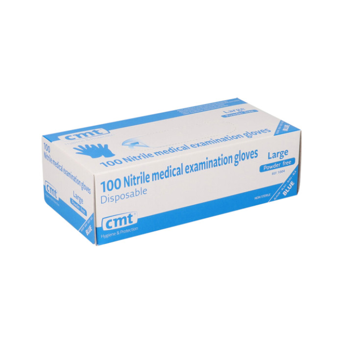 Handschoen CMT L nitril blauw 100 stuks